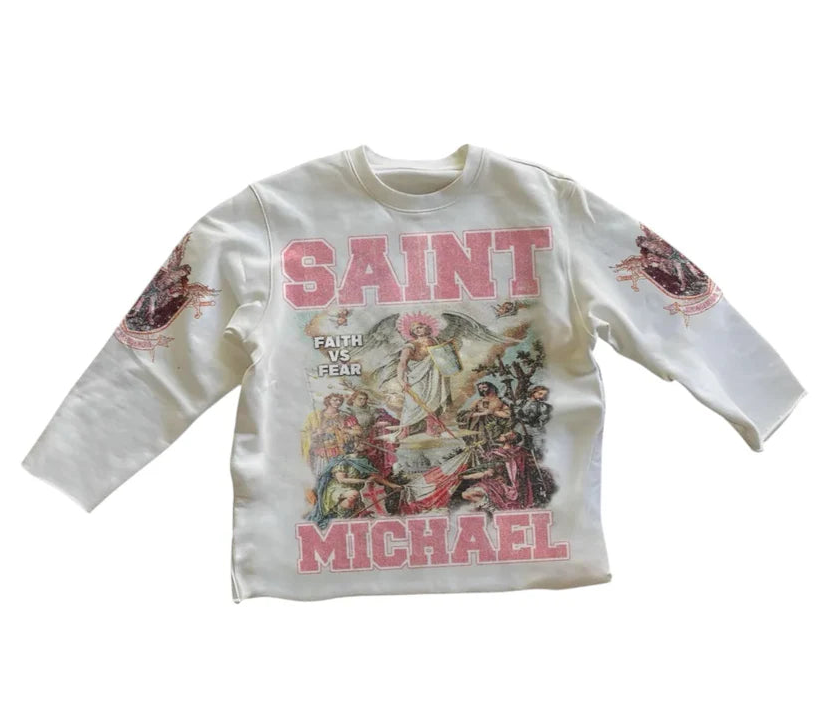 "Saint Michael" Religious Graphic Crewneck