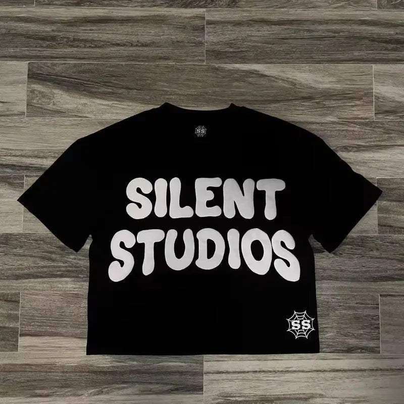 Silent Studios Bubble-Logo Crop Tee